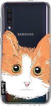 Casetastic Samsung Galaxy A50 (2019) Hoesje - Softcover Hoesje met Design - Little Cat Print