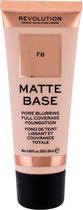 Makeup Revolution Matte Base Pore Blurring Full Coverage Foundation - F8