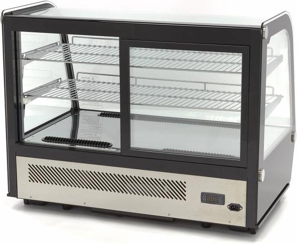 Gebaksvitrine - 160 L - 88 cm - Schuifdeuren Achter