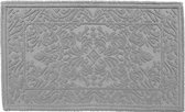 Ikado  Katoenen badmat met motief, grijs  50 x 80 cm