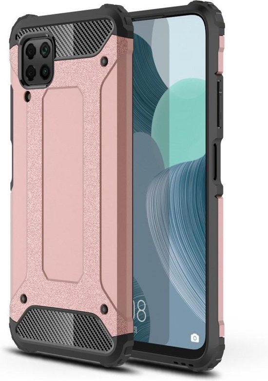 Armor Hybrid Back Cover - Huawei P40 Lite Hoesje - Rose Gold