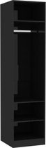 vidaXL Kledingkast 50x50x200 cm spaanplaat hoogglans zwart