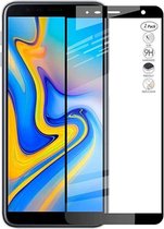 Samsung Galaxy J4+ Plus / J6+ Plus 2018 Full Glue Screenprotector Adhesive Cover tempered glass Zwart