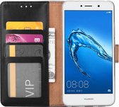 Ntech - Huawei Y7 Prime Portemonnee hoesje / book case Zwart