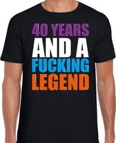 40 year legend / 40 jaar legende cadeau t-shirt zwart heren XL