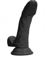 GC Curved Realistische Dildo met Scrotum en Zuignap - 12,7 cm - Zwart