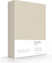 Romanette - Flanel - Laken - Eenpersoons - 150x250 cm - Zand