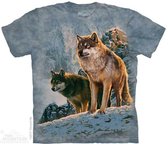 T-shirt Wolf Couple Sunset S