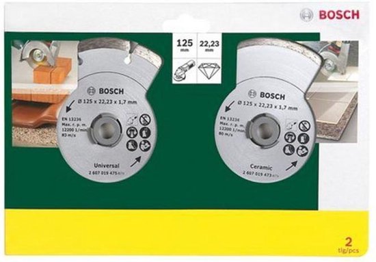 Bosch Diamantschijven - Voor Bouwmaterialen - 2-delig - 125 mm - Bosch