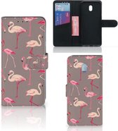 Xiaomi Redmi 8A Telefoonhoesje met Pasjes Flamingo