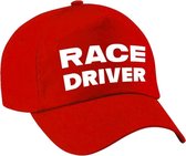 Race driver / auto coureur verkleed pet rood voor jongens en meisjes - Racing team baseball cap - carnaval / kostuum