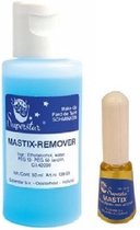 Superstar mastix huidlijm 9 ml en remover in set - Lijm voor snorren baarden pruiken - Grime/Schmink artikelen - Halloween/Carnaval/Themafeest