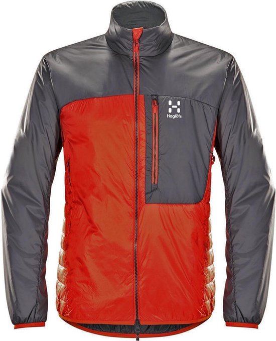 Haglöfs - Barrier Rescue Jacket - Gewatteerde Jas - S - Grijs/Rood