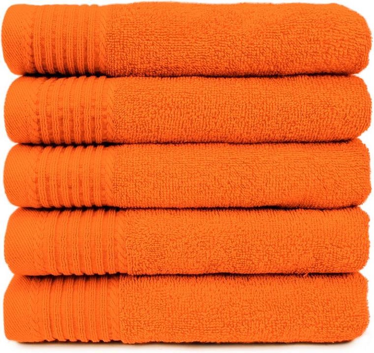 The One Voordeel Badlakens Oranje 5 stuks 70x140cm