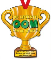 Paper Dreams Trofee Leukste Oom Van De Wereld! 33 Cm Karton Goud