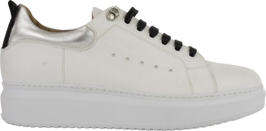 SINISA SNEAKER WIT-ZILVER NAPPA