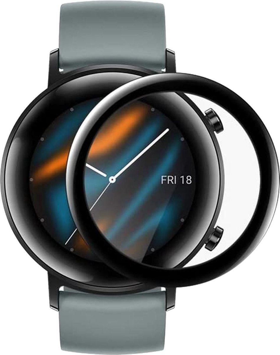 Screenprotector geschikt voor Huawei Watch GT 2 42mm - Full Tempered Glass