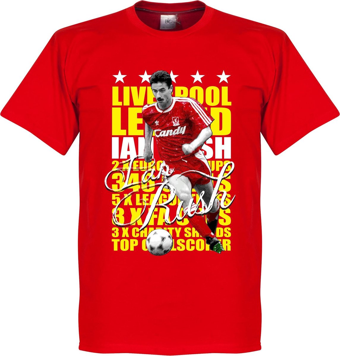 1145x1200.jpg Ian Rush Legend T-Shirt - Rood - M - Afbeelding 1