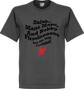 Salah, Mane Mane And Bobby Firminooooo T-Shirt - Grijs - S