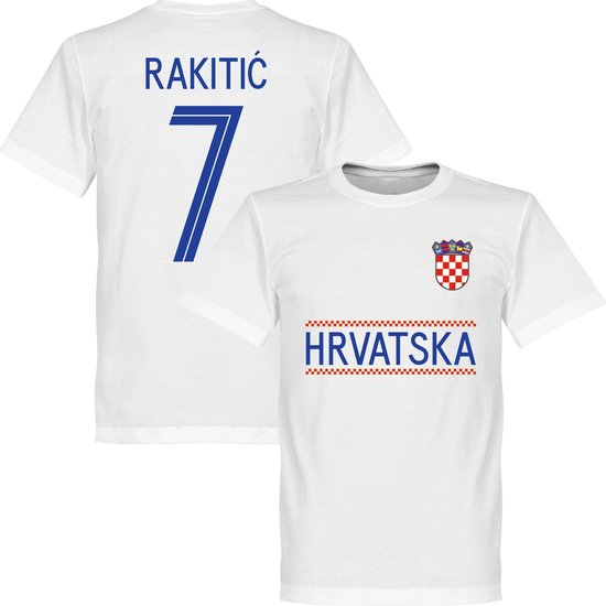 Kroatië Rakitic 7 Team T-Shirt - Wit - XS