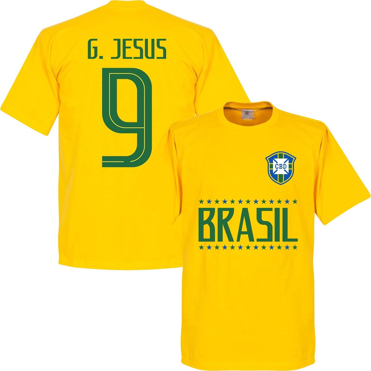 1200x1200.jpg Brazilië G. Jesus 9 Team T-Shirt - Geel - S - Afbeelding 1