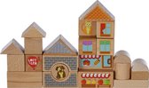 Lucy & Leo LL174 - Kinder speelgoed houten blokken in opberg blik