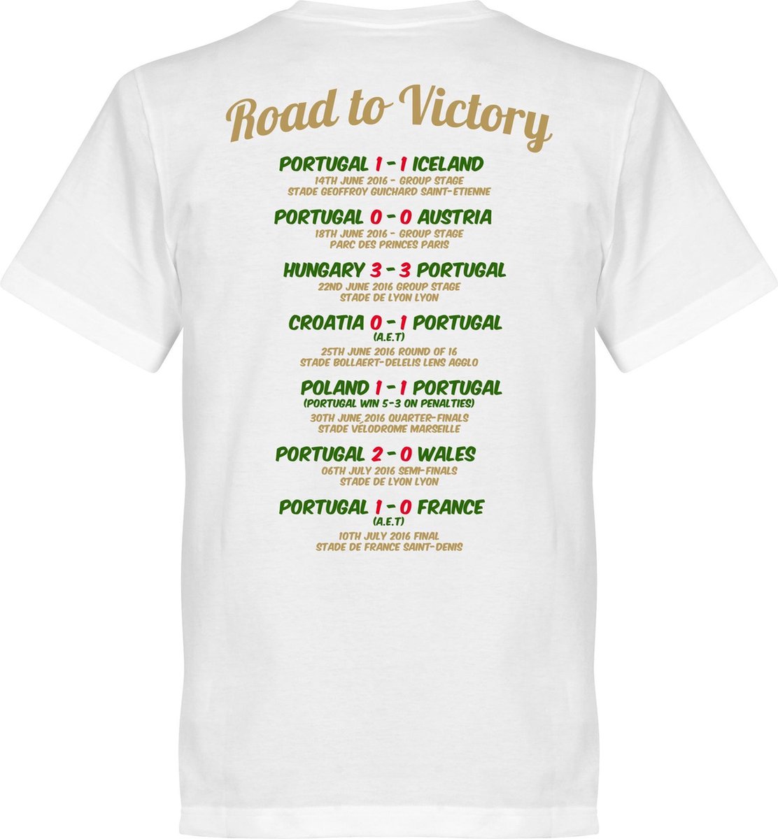 Portugal EURO 2016 Road To Victory T-Shirt - S