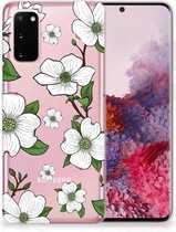 Back Cover Geschikt voor Samsung S20 TPU Siliconen Hoesje Dogwood Flowers