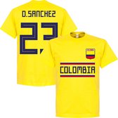 Colombia D. Sanchez 23 Team T-Shirt - Geel - XXL
