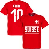 Zwitserland Xhaka 10 Team T-Shirt - Rood - XXXXL