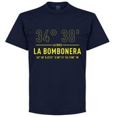 Boca Juniors La Bombonera Coördinaten T-Shirt - Navy Blauw - XXL