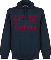 Barcelona Camp Nou Coördinaten Hoodie - Navy - L