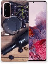 Geschikt voor Samsung Galaxy S20 Siliconen Case Wijn