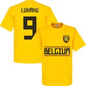 België Lukaku 9 Team T-Shirt - Geel - XXL