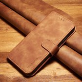 Retro leder bookcase voor iPhone XS Max - bruin - DG ming