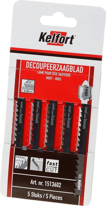 Piranha 5 stuks decoupeerzaagblad hout en metaal U-schacht X27040