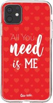 Casetastic Apple iPhone 11 Hoesje - Softcover Hoesje met Design - All you need is me Print