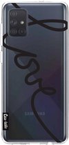 Casetastic Samsung Galaxy A71 (2020) Hoesje - Softcover Hoesje met Design - Written Love Black Print