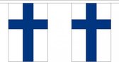 3x Buiten vlaggenlijn Finland 3 meter - Finse vlag - Supporter feestartikelen - Landen decoratie en versieringen