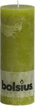 Bolsius Rustiek Stomp -  190x68mm -  mosgroen - 4 Stuks