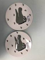 Kinderborden - krokodil - 2 stuks