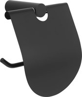 Saqu Black Toiletrolhouder 11,9x7,4x12,5 cm mat zwart