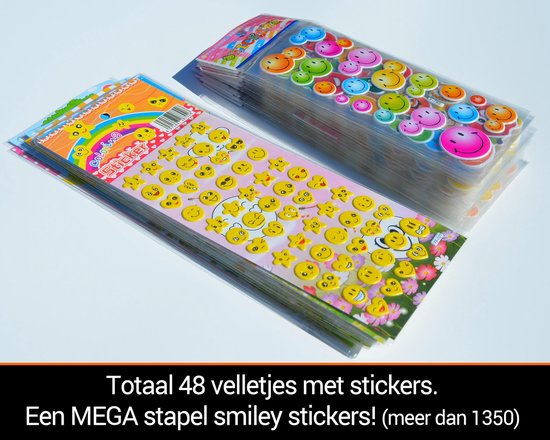 Autocollants Smiley 48 feuilles Autocollants de récompense pour Enfants Garçons Filles | 1350+ morceaux de mousse 3D | King Mungo KMST007