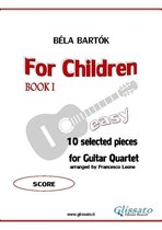 "For Children" by Bartók - Guitar Quartet 5 - Guitar Quartet "For Children" score