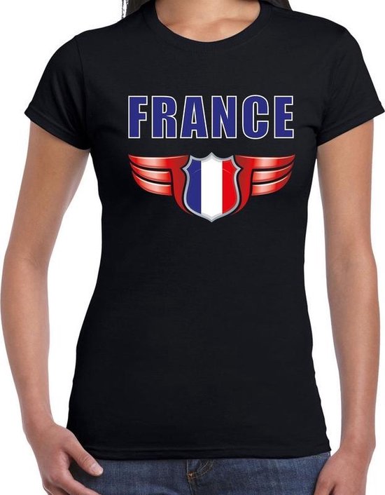 T-shirt France pays France noir pour femme XS | bol.com