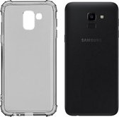 Backcover Shockproof TPU 1.5mm Samsung A6 2018 Transparant Zwart