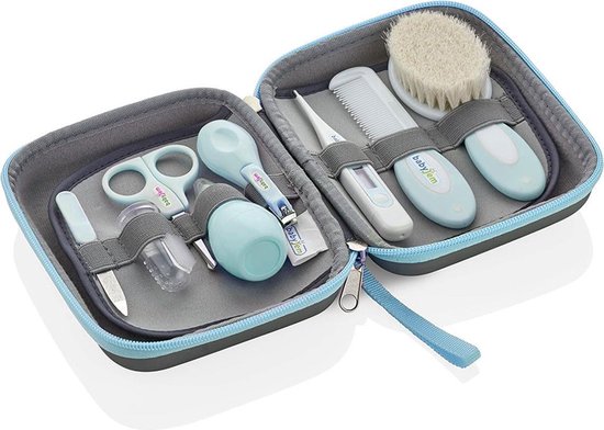 Baby Verzorgingsset - Thermometer - Kam - Manicureset - Nagelknipper - Tandenborstel – Blauw