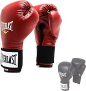 Everlast Professional Leather Training Gloves Velcro - Zwart - 14 oz.