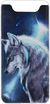ADEL Siliconen Back Cover Softcase Hoesje Geschikt voor Samsung Galaxy A80/ A90 - Wolf Blauw