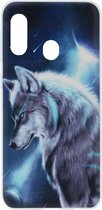 ADEL Siliconen Back Cover Softcase Hoesje Geschikt voor Samsung Galaxy A40 - Wolf Blauw